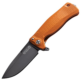 LionSTEEL SR22 Framelock Orange Black: BK-LSTSR22AOB