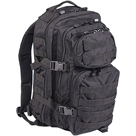 Mil-Tec Mil Tec Small Assault Black Tactical Backpack: BK-M4336