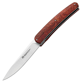 Maserin Gourmet Linerlock Red Burl: BK-MAS380RR