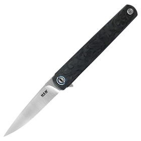 MKM-Maniago Knife Makers Flame Framelock Drop CF: BK-MKMFL01FCT