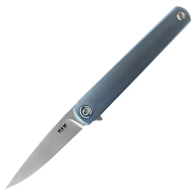 MKM-Maniago Knife Makers Flame Framelock Drop Blue: BK-MKMFL01TBSW