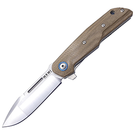 MKM-Maniago Knife Makers Clap Linerlock Green Micarta: BK-MKML0110