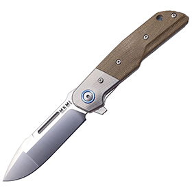 MKM-Maniago Knife Makers Clap Linerlock Green Micarta: BK-MKML019