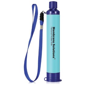 Membrane Solutions Water Filter Straw Blue: BK-MSLOESF002