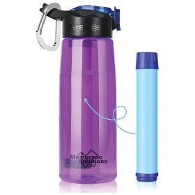 Membrane Solutions Water Filter Bottle Purple: BK-MSLOEWB007