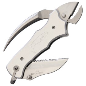 Myerchin Sailors Tool Linerlock Silver: BK-MYP300SL