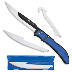 Outdoor Edge RazorFin Lockback Blue: BK-OERFU50C