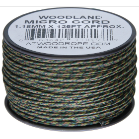 Atwood Rope MFG Micro Cord 125ft Woodland: BK-RG1257