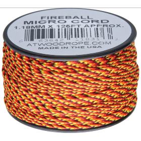 Atwood Rope MFG Micro Cord 125ft Fireball: BK-RG1262