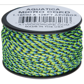 Atwood Rope MFG Micro Cord 125ft Aquatica: BK-RG1264