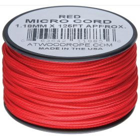 Atwood Rope MFG Micro Cord 125ft Red: BK-RG1269