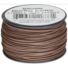 Atwood Rope MFG Micro Cord 125ft Brown: BK-RG1273