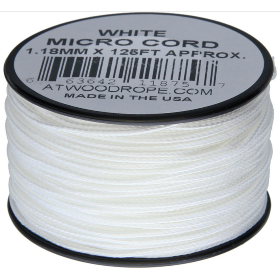 Atwood Rope MFG Micro Cord 125ft White: BK-RG1274