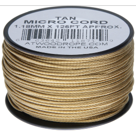 Atwood Rope MFG Micro Cord 125ft Tan: BK-RG1276