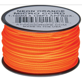 Atwood Rope MFG Micro Cord 125ft Neon Orange: BK-RG1283