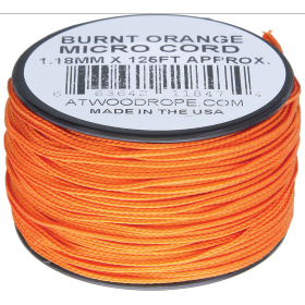 Atwood Rope MFG Micro Cord 125ft Burnt Orange: BK-RG1288