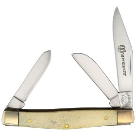 Rough Ryder Stockman White Smooth Bone: BK-RR248