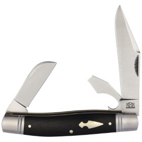 Rough Ryder Reserve Common Stock D2 Black Micarta: BK-RRR008