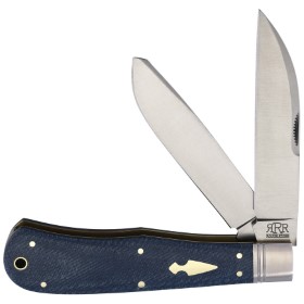 Rough Ryder Reserve Heavy Trapper Denim Micarta: BK-RRR011