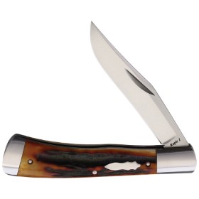 Old School Knifeworks Ruple 1 Trapper Amber Stag: BK-RUP1AS