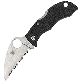 Spyderco Manbug Lockback Black: BK-SCMBKWS