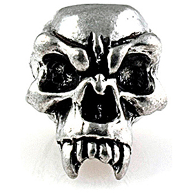 Schmuckatelli Co Fang Skull Bead Pewter: BK-SMUKFP