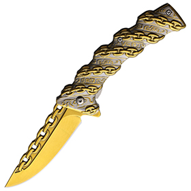 S-TEC Chain Linerlock A/O Gold: BK-STT277288GD