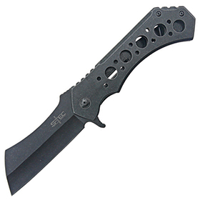 S-TEC Framelock Cleaver Blade: BK-STTS004L