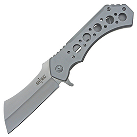 S-TEC Framelock Cleaver Blade: BK-STTS004SLL