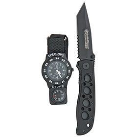 Smith & Wesson Special Ops Watch/Knife Combo: BK-SWWSO2