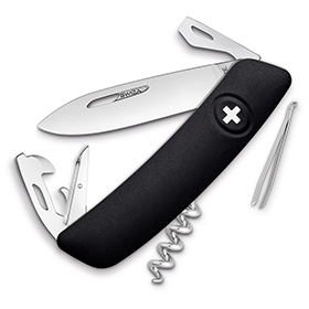 Swiza D03 Swiss Pocket Knife Black: BK-SZA3010