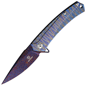 Defcon JK Series Framelock Damascus: BK-TF4330