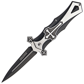 Tac Force Celtic Cross Linerlock Black: BK-TF817BK