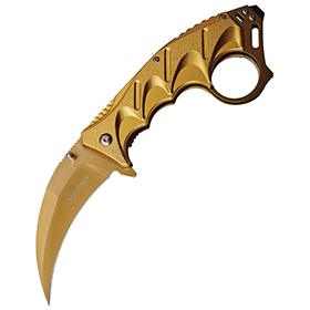 Tac Force Karambit Linerlock A/O Gold: BK-TF957GD