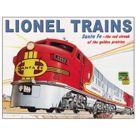 Tin Signs Lionel Santa Fe Sign: BK-TSN2284