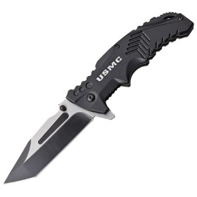 USMC Linerlock A/O Black: BK-USMA1058BK
