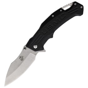 USMC Linerlock A/O Black: BK-USMA1065BK