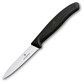 Victorinox Paring Knife Black Serrated: BK-VN67633X4