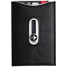 Wagner Swiss Wallet Black w/Silver: BK-WA751