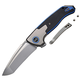 We Knife Co Ltd Press Check Framelock Blue: BK-WE20078A2