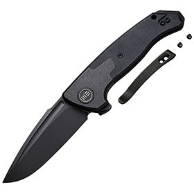 We Knife Co Ltd Press Check Framelock Black: BK-WE20078B1