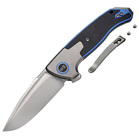 We Knife Co Ltd Press Check Framelock Blue: BK-WE20078B2