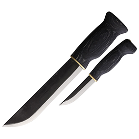 Wood Jewel Big Double Fixed Blade Set: BK-WJ23LLMU