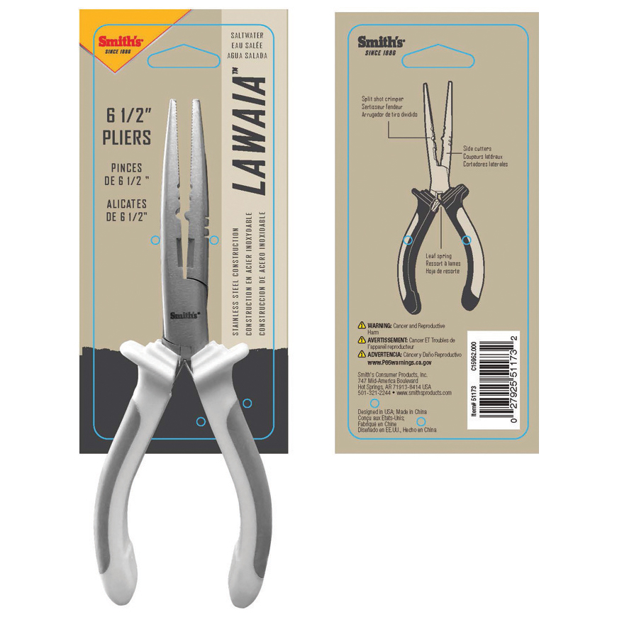 Smith's Sharpeners Lawaia Angler Pliers: BK-AC51173V3