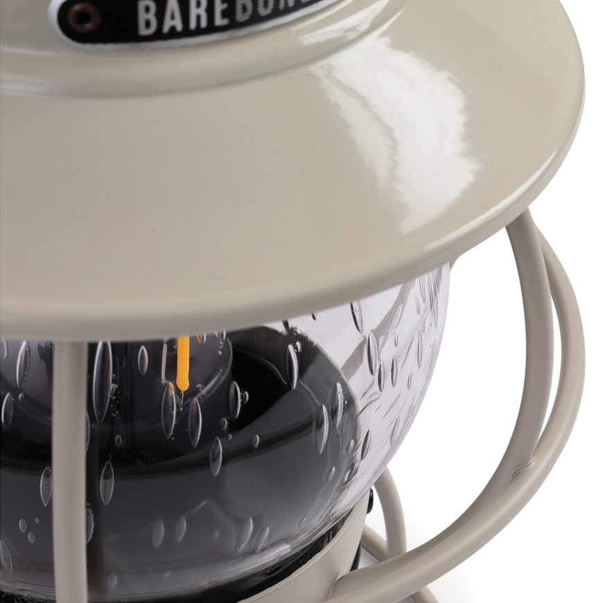 Barebones Living Railroad Lantern Vintage White: BK-BARE180V1