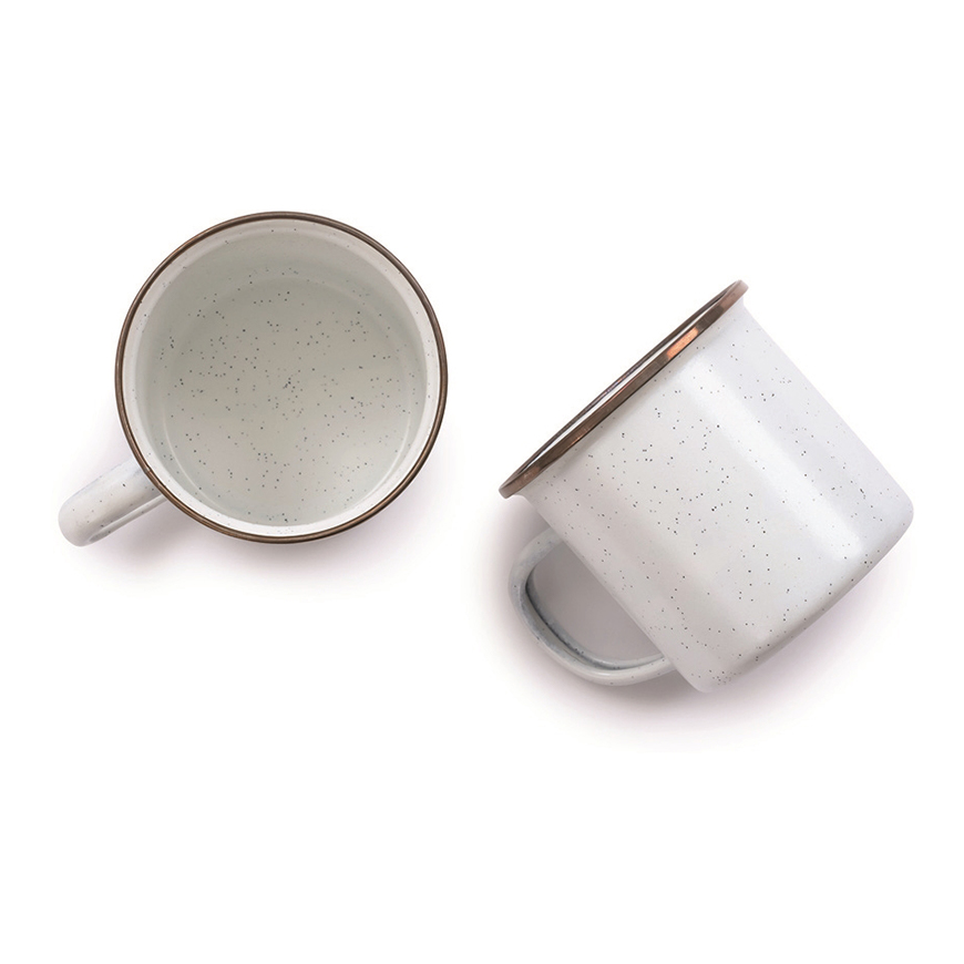 Barebones Living Enamel Cup Set Eggshell: BK-BARE393V1