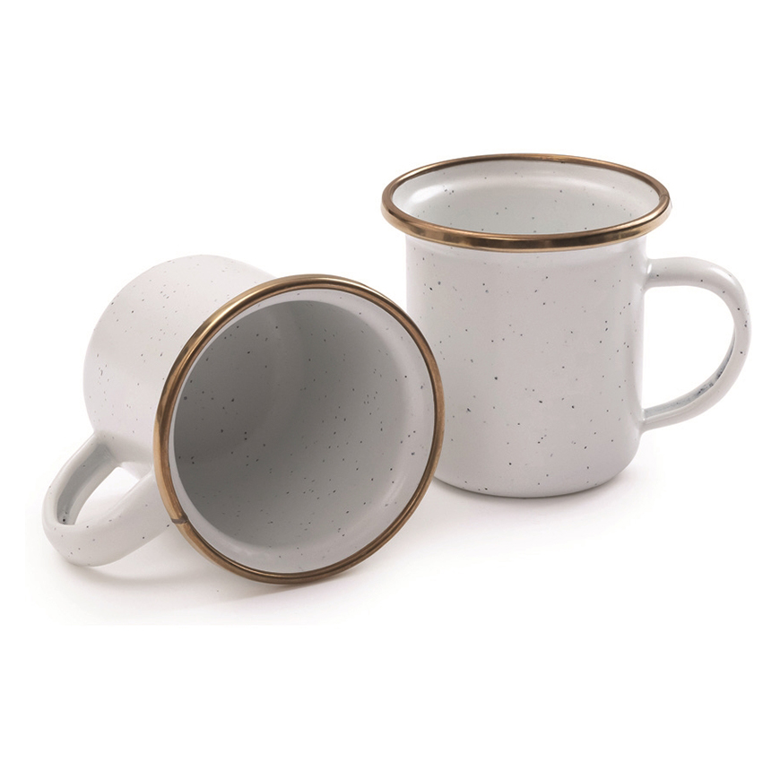 Barebones Living Enamel Espresso Cup Eggshell: BK-BARE394V1