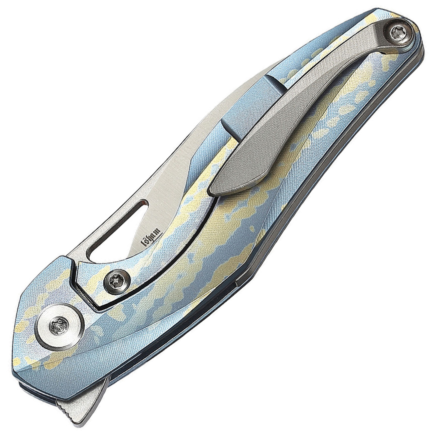 Bestech Knives The Reticulan Framelock Blue: BK-BTKT1810FV3