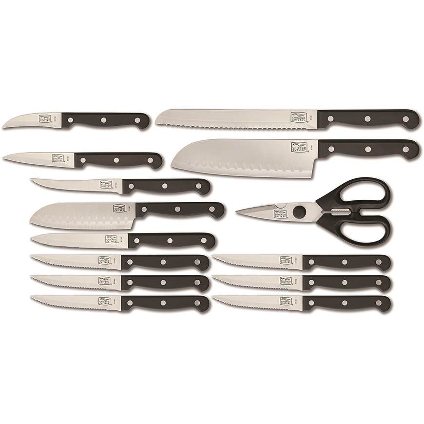 Chicago Cutlery Essentials 15 Piece Block Set: BK-C01034V1