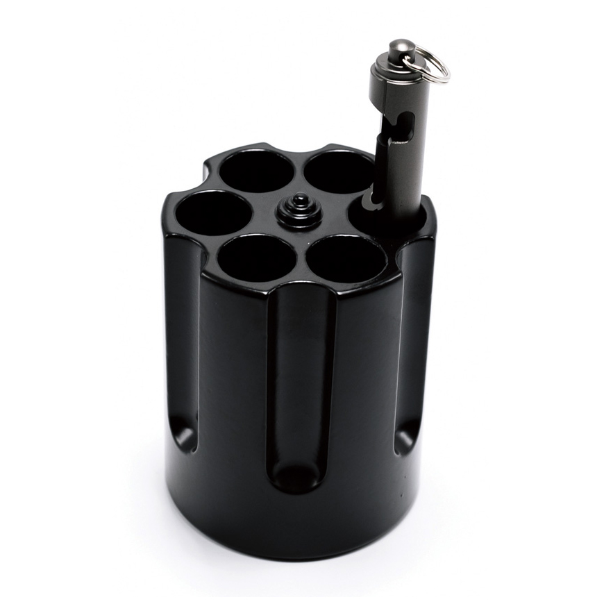 Caliber Gourmet Revolver Pen Holder Black: BK-CBG1007BKV3